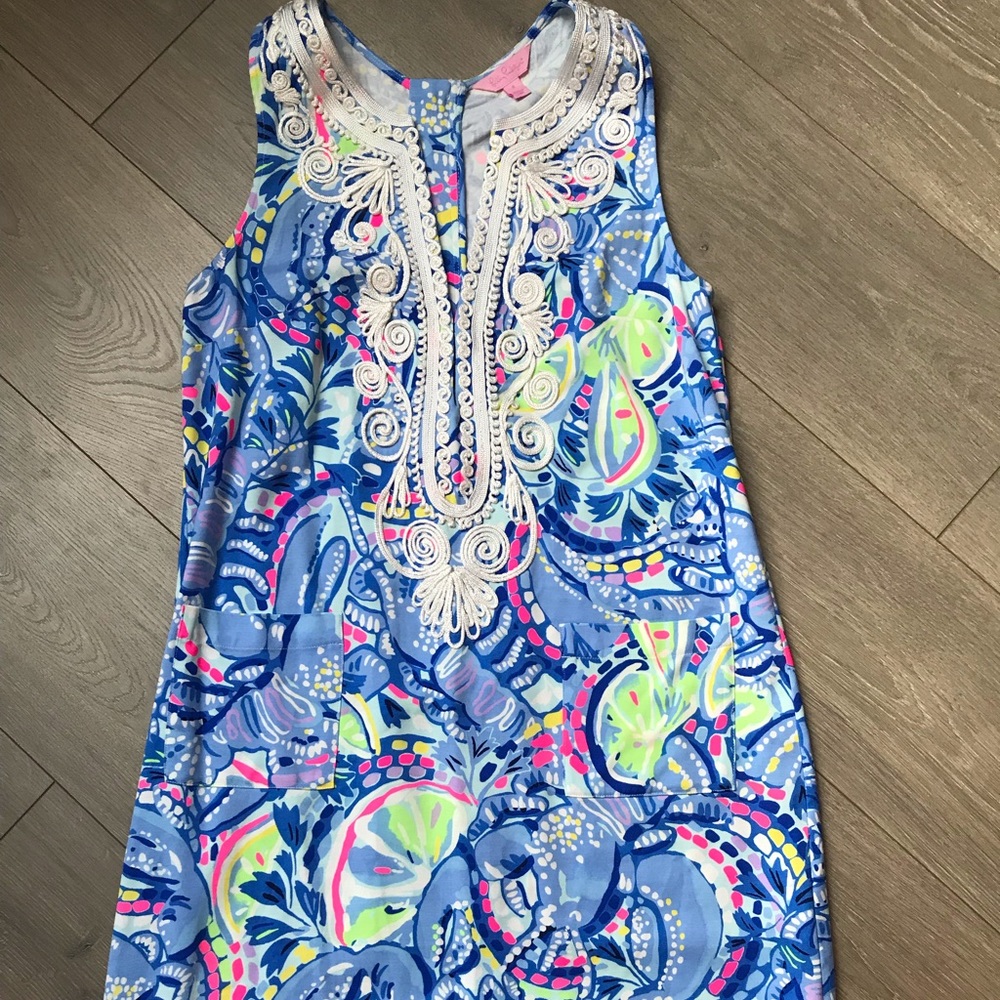 Lilly Pulitzer Carlotta Stretch Shift Peri Pinch